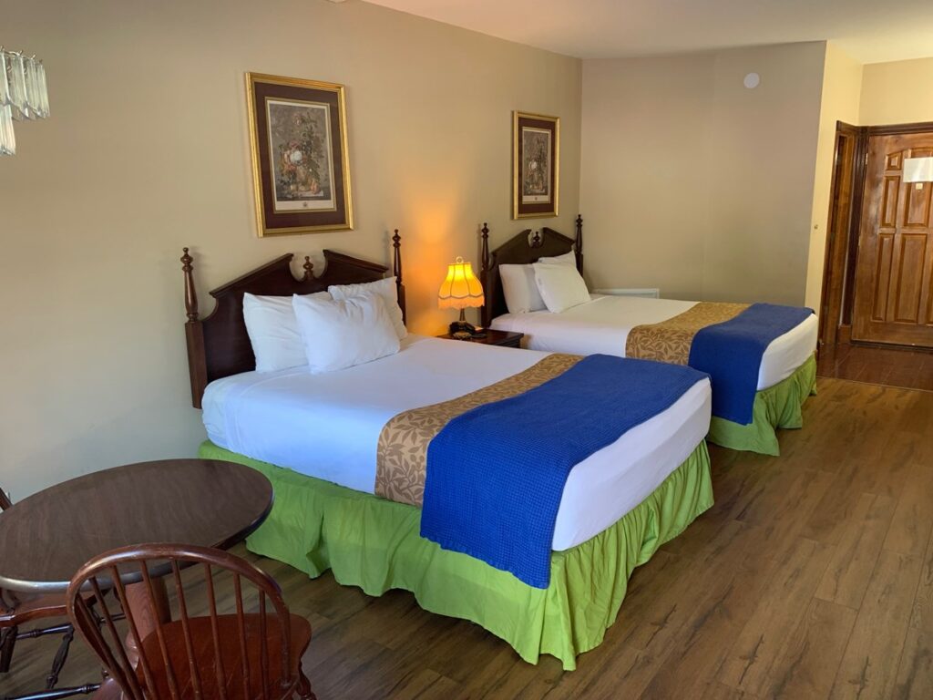 Book a room with two double beds 